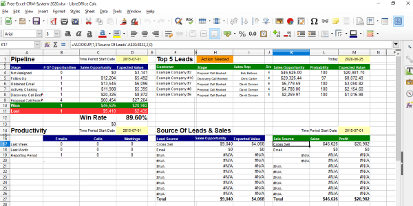 Free Excel CRM